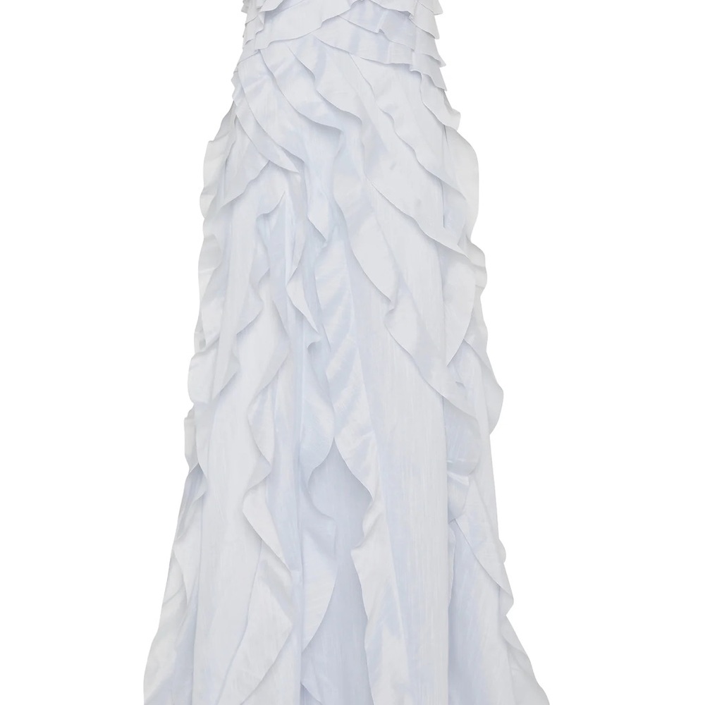 Aje Allairie Dress Pastel Blue - Strapless Ruffled Maxi Dress - US4 AU8 - Picture 6 of 6